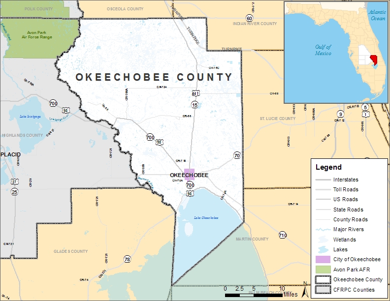 Okeechobee County Location Map CFRPC Central Florida Regional